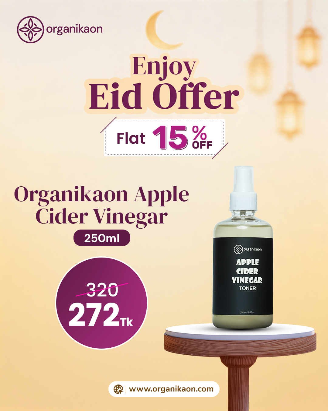 Organikaon Apple Cider Vinegar 250ml