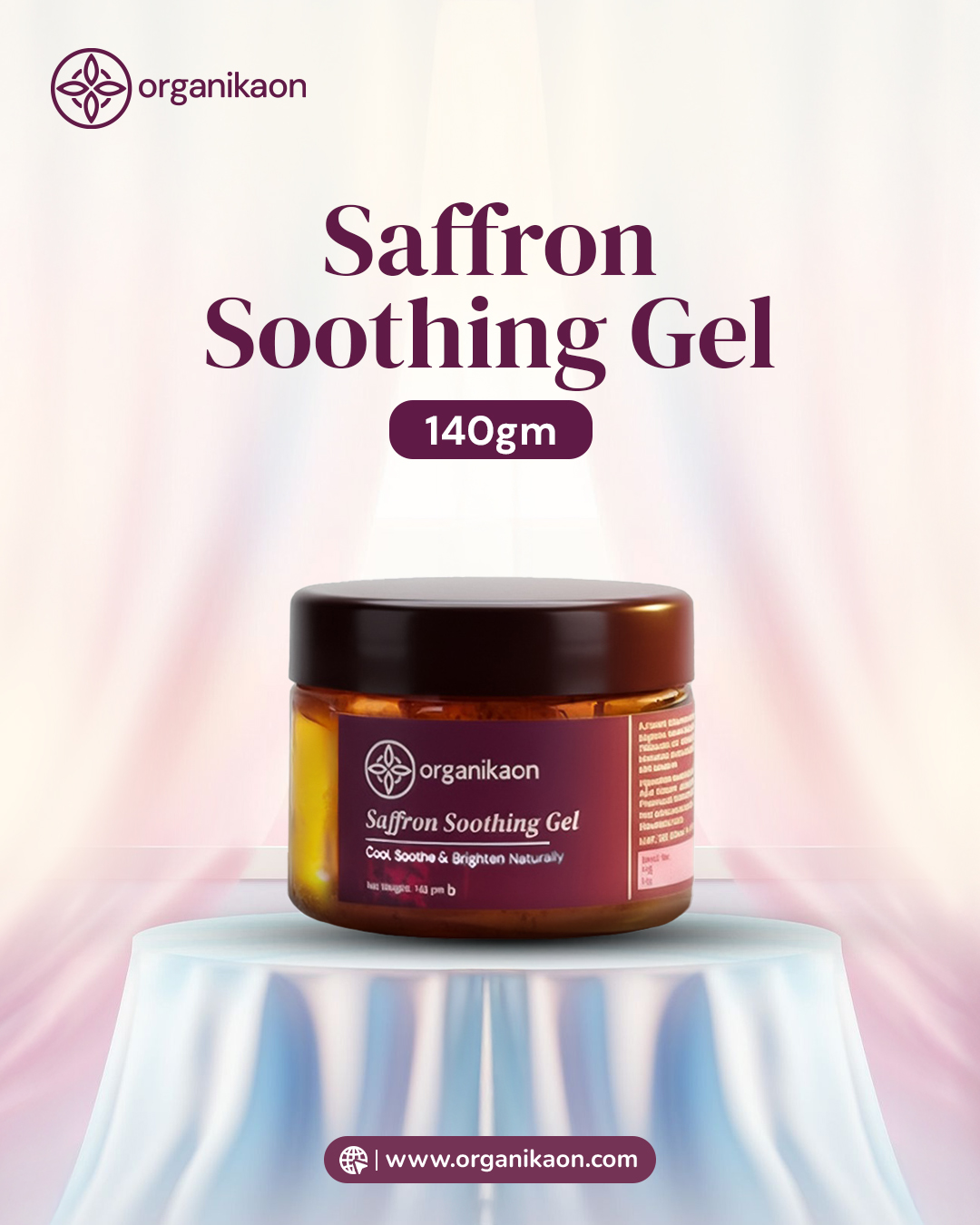 Organikaon Saffron Soothing Gel 140gm