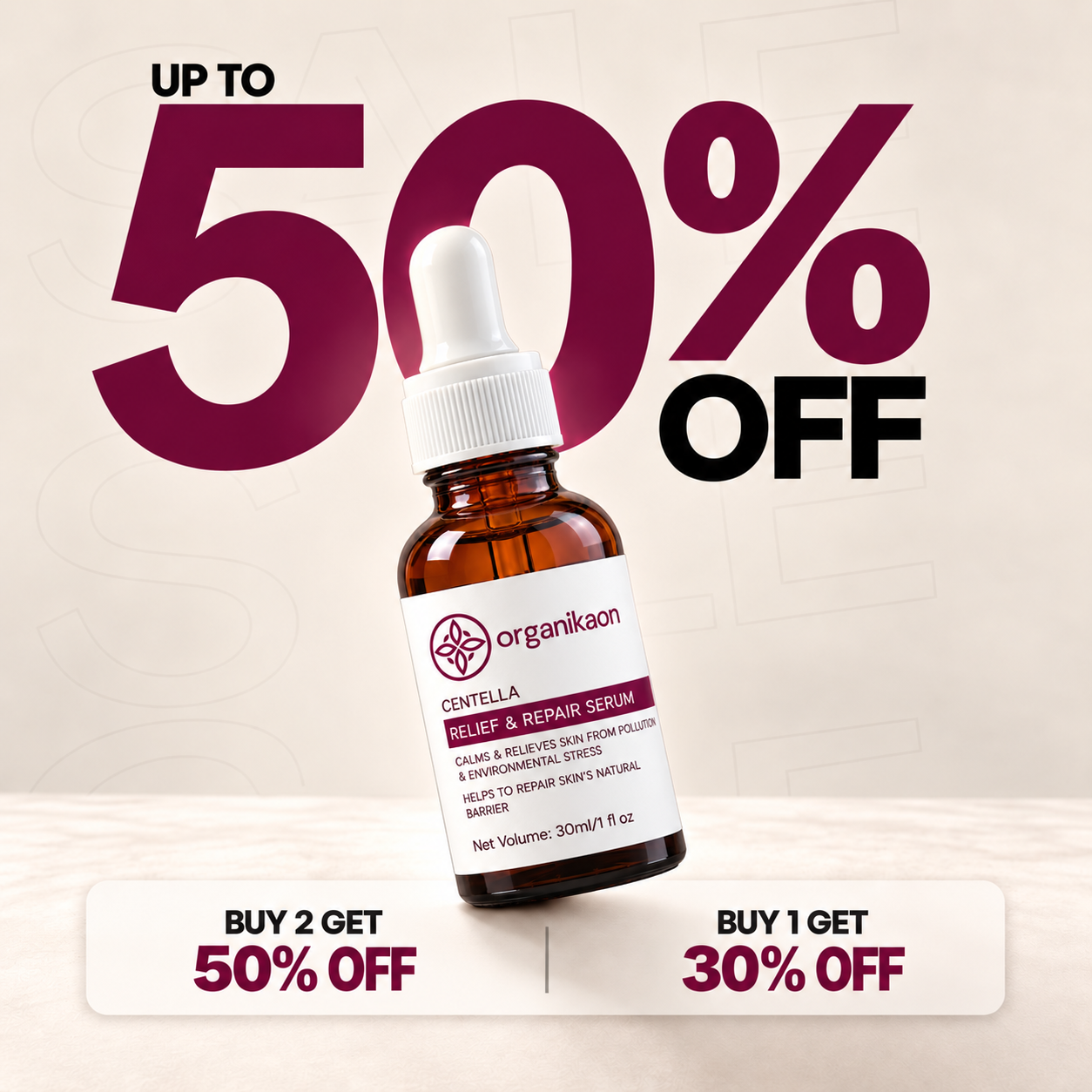 Organikaon Centella Relief & Repair Serum 30ml